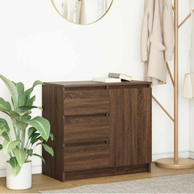 Gossi bufeta cu sertar stejar maro 71x35x65 cm lemn prelucrat foto