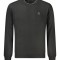 Pulover barbati, cu mini logo brodat, Regular fit, negru, L