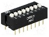 Intrerupator DIP, 2 pozitii, montare THT, 8 sectiuni, OMRON OCB - A6E-8104-N foto