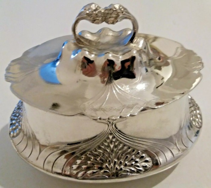 ORIVIT zaharniță art nouveau argintată, numărul de model 2248. din 1900
