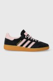 adidas Originals sneakers din piele &icirc;ntoarsă Handball Spezial culoarea negru, IE5897