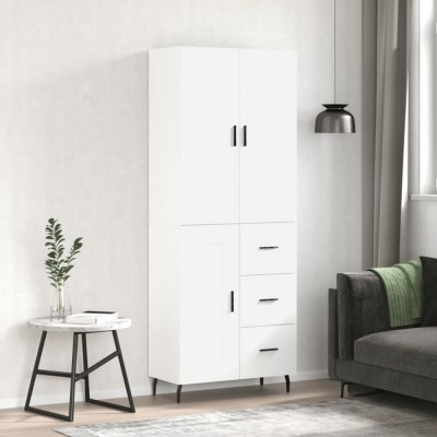 vidaXL Dulap &amp;icirc;nalt, alb, 69,5x34x180 cm, lemn compozit 3196027 foto