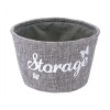 Cos depozitare, 18 x 11 cm, 470 ml, poliester, Gri/Alb