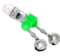 Clopotel pescuit dublu cu cleste si iluminare led pe senzor miscare foto