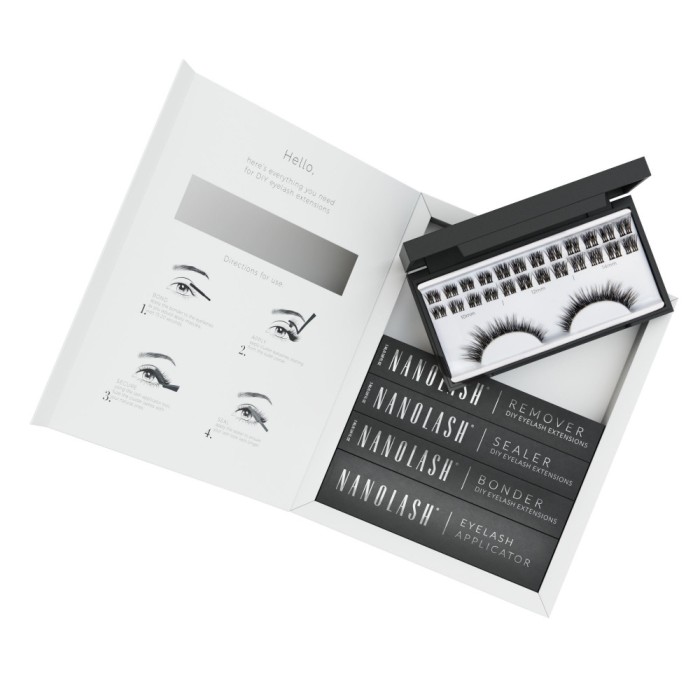 Kit complet pentru aplicarea gene false &icirc;n cluster acasă Nanolash HEARTBREAKER