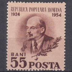 ROMANIA 1954 LP 359-30 DE ANI DE LA MOARTEA LUI V.I.LENIN SARNIERA