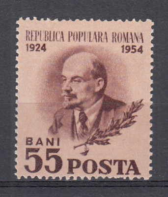 ROMANIA 1954 LP 359-30 DE ANI DE LA MOARTEA LUI V.I.LENIN SARNIERA foto