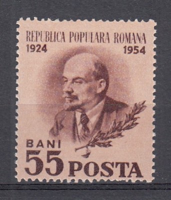 ROMANIA 1954 LP 359-30 DE ANI DE LA MOARTEA LUI V.I.LENIN MNH foto