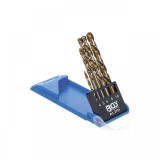 Set 5 burghie pentru metal, HSS Cobalt, cu tais pe stanga, 4 - 10 mm, BGS
