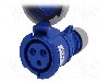 Conector alimentare AC, IEC 60309, IP67, 32A, 230V AC, 3 pini, PCE - 2232-6