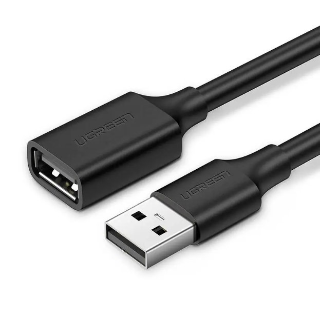 CABLU USB Ugreen prelungitor, &quot;US103&quot; USB 2.0 (M) la USB 2.0(T), 1.5 m, negru