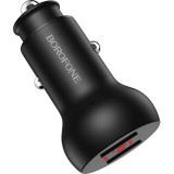 Cumpara ieftin Incarcator Auto Borofone BZ9A, Afisaj LED, Fast Charging 3.1A, 2 X USB, Negru
