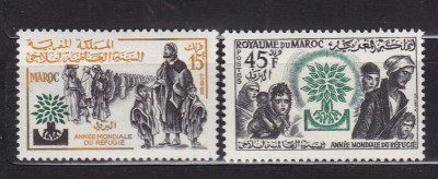MAROC ANUL INTERNATIONAL AL REFUGIATILOR SERIE MNH foto