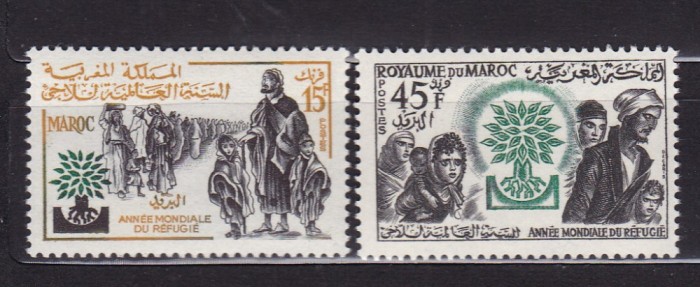 MAROC ANUL INTERNATIONAL AL REFUGIATILOR SERIE MNH