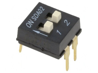 Comutator DIP-SWITCH 2 Secțiuni ON-OFF 24VDC foto
