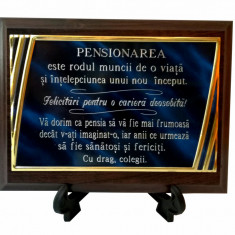 Cadou pentru Pensioanare - placheta lemn