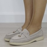 Mocasini dama bej tip loafers 9753 02