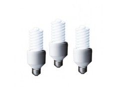 SET 3 becuri fluorescent Panasonic, soclu E27, putere 24W, forma spirala, lumina alb calda, alimentare 220 - 240 V, &quot;EFD24E282V-3&quot; (timbru verde 1.35