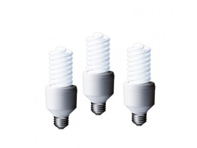 SET 3 becuri fluorescent Panasonic, soclu E27, putere 24W, forma spirala, lumina alb calda, alimentare 220 - 240 V, &amp;quot;EFD24E282V-3&amp;quot; (timbru verde 1.35 foto