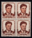 ROMANIA 1953 LP 349-60 DE ANI DE LA NASTEREA LUI MAIAKOVSKI BLOC DE 4 TIMBRE STARE MNH, Nestampilat