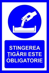 Placuta pentru stingerea tigarii este obligatorie foto