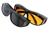 Set 2 perechi ochelari de condus pe timp de zi, noapte sau ceata HD VISION, AVEX