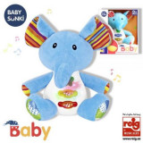 Jucarie interactiva bebe cu sunete si lumini 15 cm - Elefant, Reig Musicales