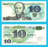 Polonia (pick 148) 10 Zloti 1982 UNC serie: S 1900266; Generalul Bem