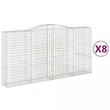 Cumpara ieftin Cosuri gabion arcuite, 8 buc 400x50x200/220 cm, fier galvanizat