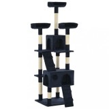 VidaXL Ansamblu pentru pisici cu st&acirc;lpi funie sisal, 170 cm, albastru