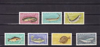 ROMANIA 1960 LP 510 PISCICULTURA SERIE MNH foto