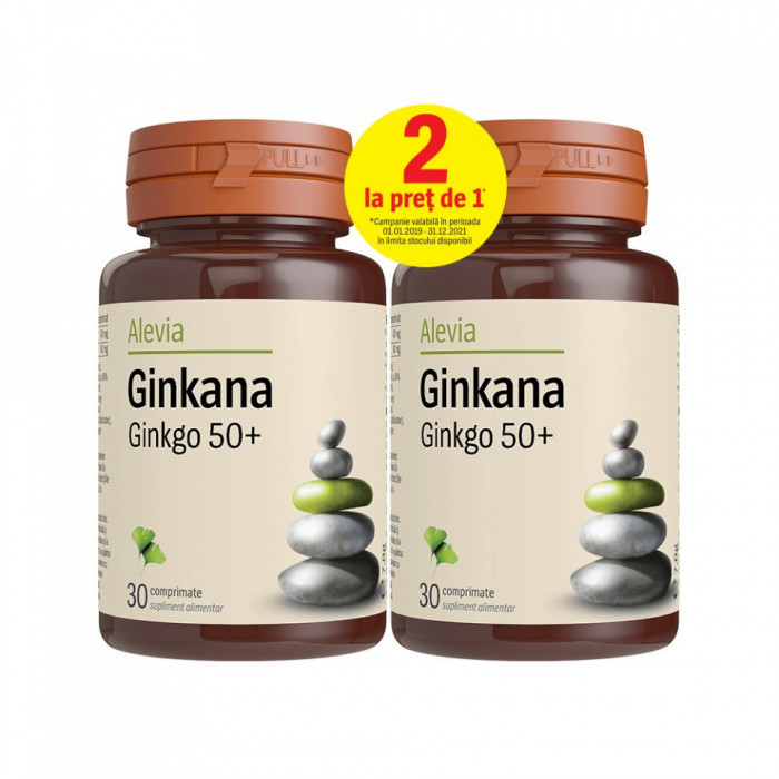 GINKANA 50+ 30+30CPR PACHET(GINKGO BILOBA)