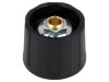 Buton rotativ negru &Oslash;20x15,5mm fără indicator ABS