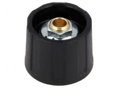 Buton rotativ negru &amp;Oslash;20x15,5mm fără indicator ABS foto