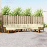 vidaXL Set de canapele de exterior cu pernă 8 pcs Natural și Crem 3367993
