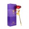 Trandafir suflat cu aur 24K ,Rosu , cutie eleganta , cadou deosebit.