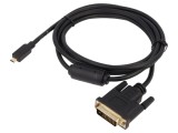 Cablu DVI-D 24+1 la Micro HDMI 2m Negru DELOCK 83586 34AWG