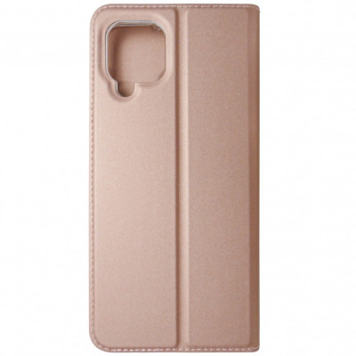 Husa tip carte cu stand Dux Ducis Skin Pro Series roz aurie pentru Samsung Galaxy A12 foto