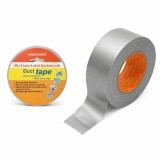 Banda adeziva textila Duct Tape argintie 48mm x 55m pentru reparatii HighPower