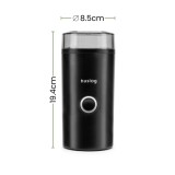 R&acirc;șniță electrică de cafea Huslog, 180 W, 70 g, neagră
