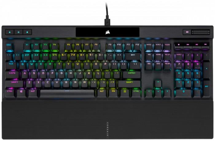 K70 PRO RGB Optical-Mechanical Gaming Keyboard with PBT DOUBLE SHOT PRO Keycaps &quot;CH-910941A-NA&quot;, (timbru verde 0.8 lei)