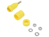 Soclu banană galben 4mm 20A cu izolaţie