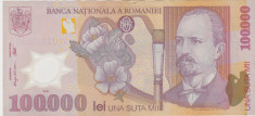 ROMANIA 100000 LEI 2001 XF+ foto