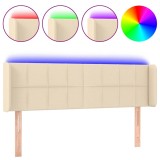 Cumpara ieftin Tablie de pat cu LED, crem, 147x16x78/88 cm material textil