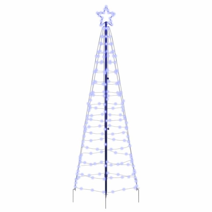 vidaXL Brad de Crăciun LED cu 390 LED albastru 250 cm Fier 42018752