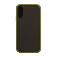 Husa Huawei P30 Lite, Vennus Color Button Bumper, Olive - Verde foto