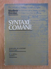 Vladimir Drimba - Syntaxe Comane cu dedicatia autorului foto