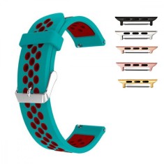 Curea silicon, compatibila Apple Watch 9|8|7|6|5|4|3|2|1 Series, 41mm|40mm|38mm, Azure Red