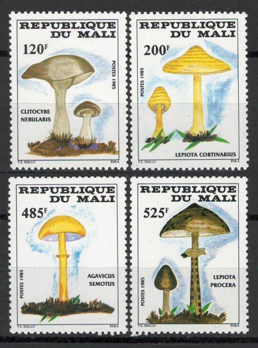 Mali 1985 Mi 1038/41 MNH - Ciuperci