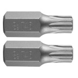 Set 2 biti Torx T45 x 30 mm din otel S2 NEO Tools, rezistenti